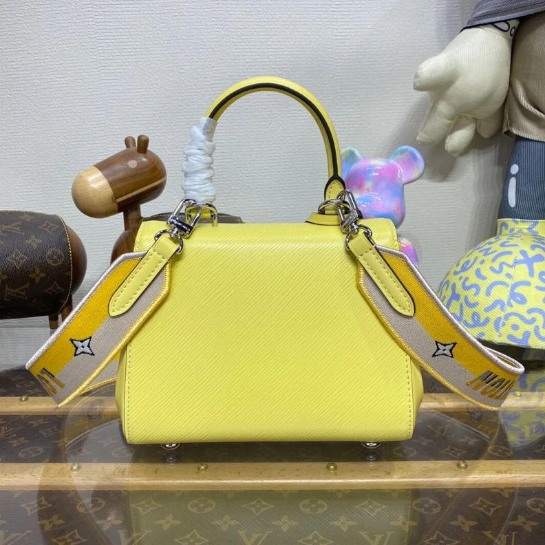 Replica bags lv Front fla Louis Vuitton Epi Leather Cluny Mini Jaune Plume