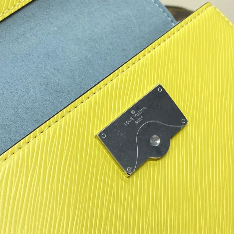 Replica bags lv Front fla Louis Vuitton Epi Leather Cluny Mini Jaune Plume