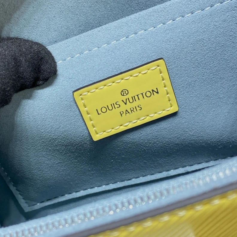 Replica bags lv Front fla Louis Vuitton Epi Leather Cluny Mini Jaune Plume