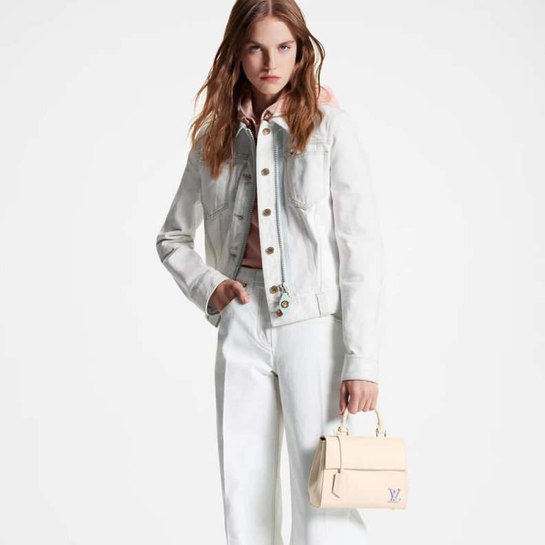 Lv belts replica From the L Louis Vuitton Epi Leather Cluny Mini Quartz White