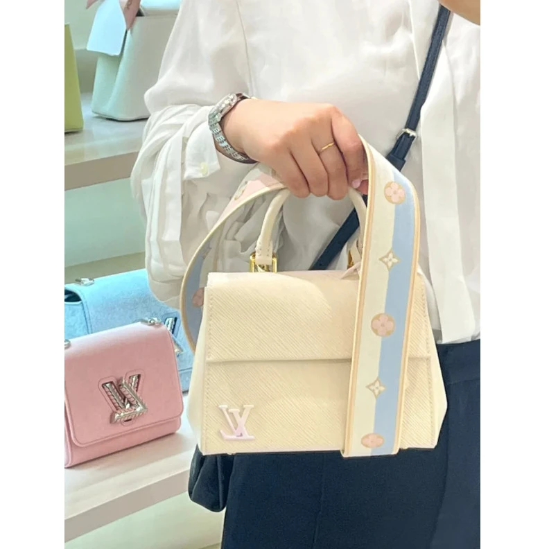 Lv belts replica From the L Louis Vuitton Epi Leather Cluny Mini Quartz White