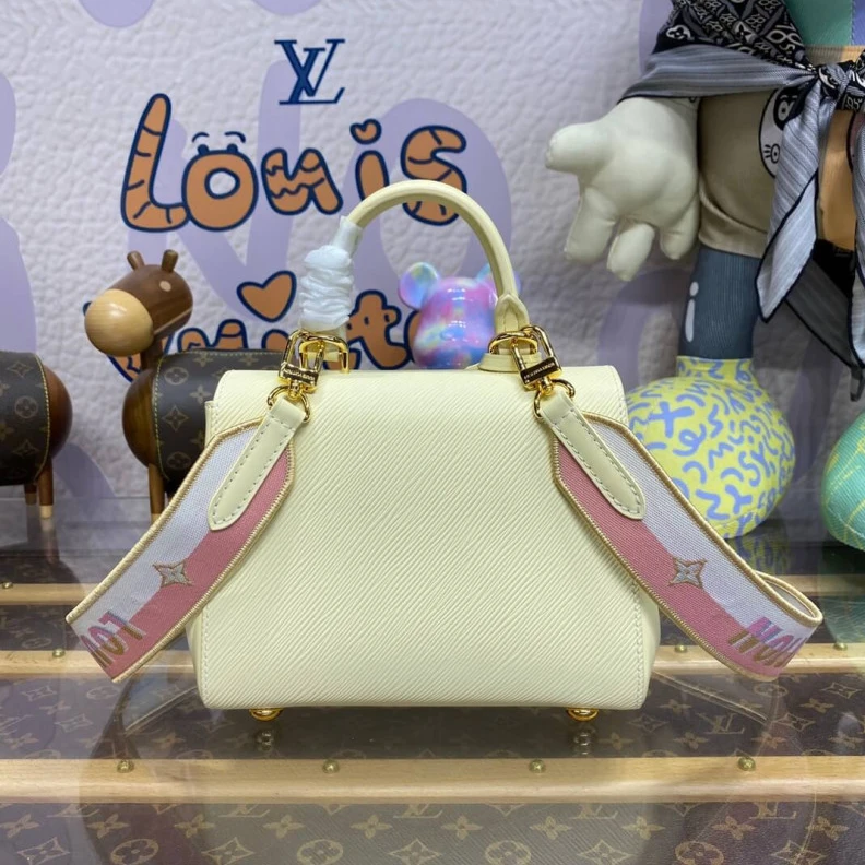 Lv belts replica From the L Louis Vuitton Epi Leather Cluny Mini Quartz White