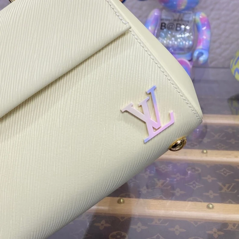 Lv belts replica From the L Louis Vuitton Epi Leather Cluny Mini Quartz White