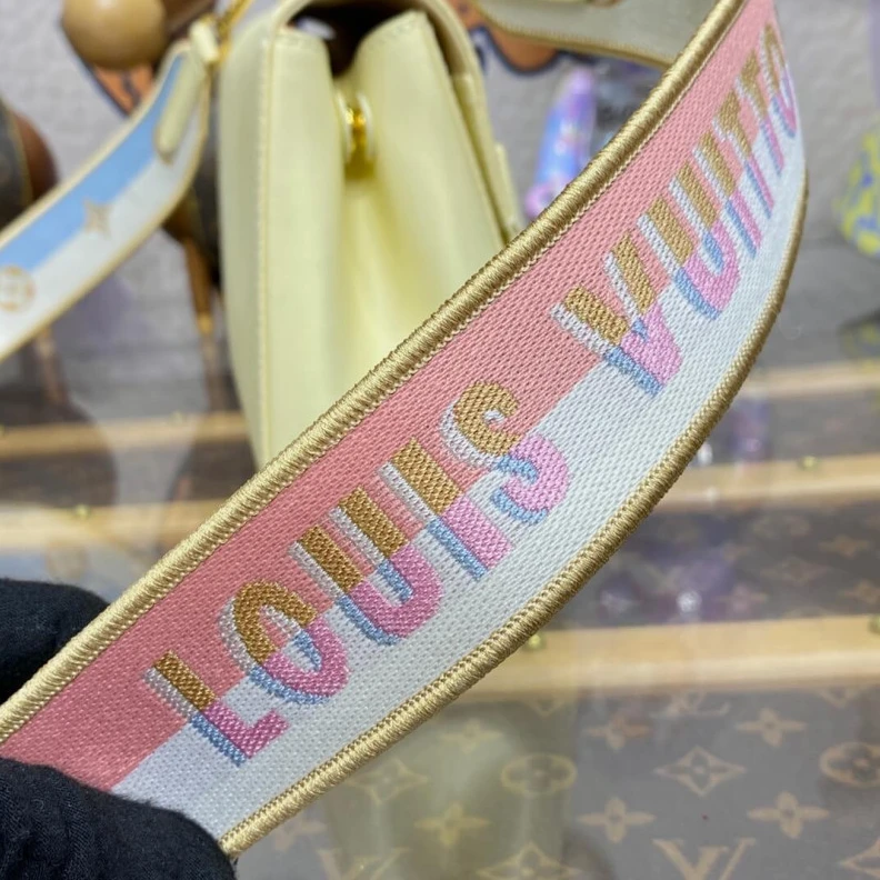 Lv belts replica From the L Louis Vuitton Epi Leather Cluny Mini Quartz White