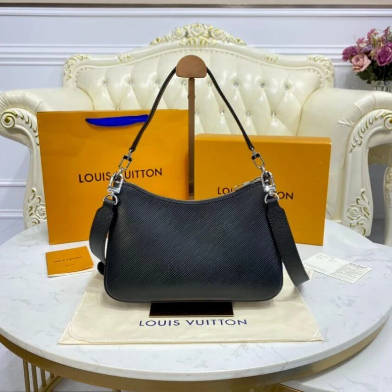 Replica bags Strap Dro Louis Vuitton Epi Leather Marelle Black