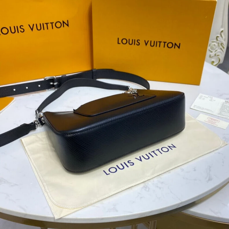 Replica bags Strap Dro Louis Vuitton Epi Leather Marelle Black