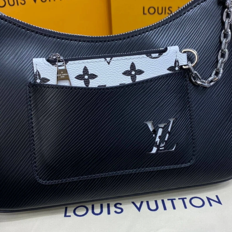 Replica bags Strap Dro Louis Vuitton Epi Leather Marelle Black