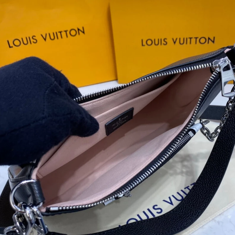 Replica bags Strap Dro Louis Vuitton Epi Leather Marelle Black
