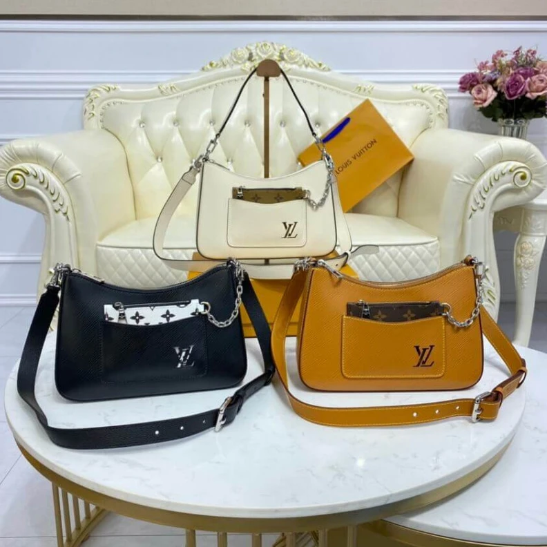 Replica bags Strap Dro Louis Vuitton Epi Leather Marelle Black