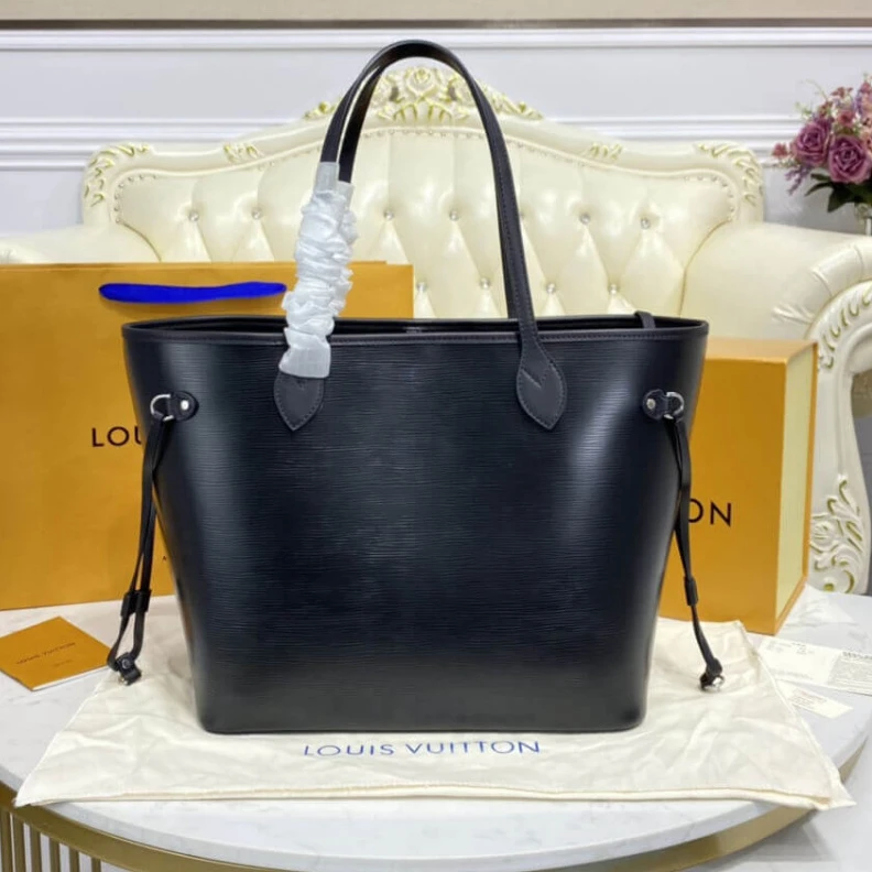 Top lv Removable Louis Vuitton Epi Leather Neverfull MM