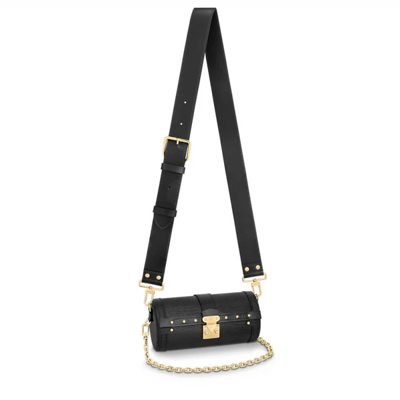 Strap: Re Louis Vuitton Epi Leather Papillon Trunk Black