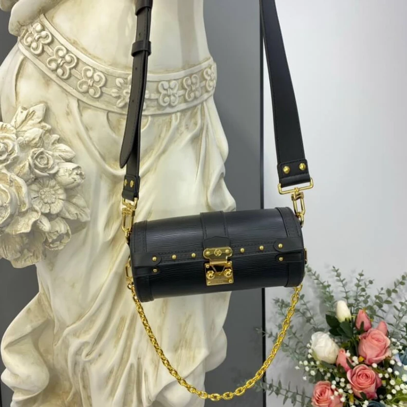 Lv belts replica Strap: Re Louis Vuitton Epi Leather Papillon Trunk Black