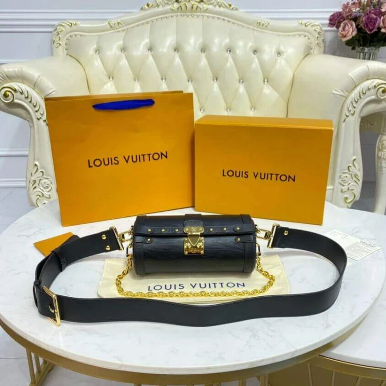 Lv belts replica Strap: Re Louis Vuitton Epi Leather Papillon Trunk Black