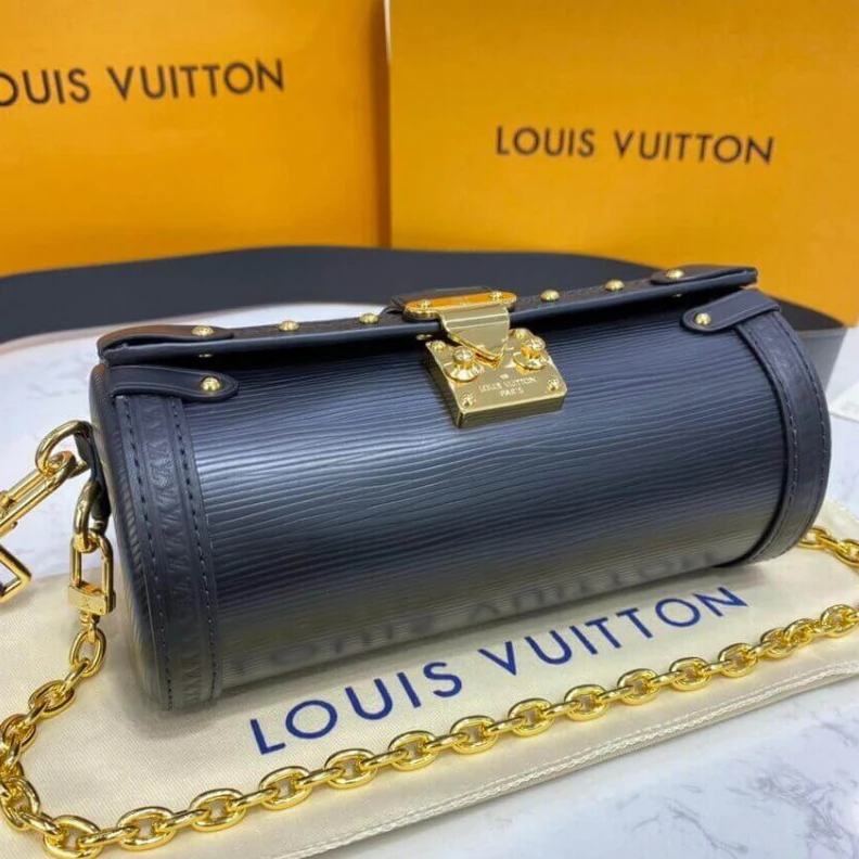 Lv belts replica Strap: Re Louis Vuitton Epi Leather Papillon Trunk Black