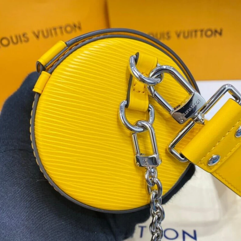 Lv belts replica Cowhidele Louis Vuitton Epi Leather Papillon Trunk Yellow