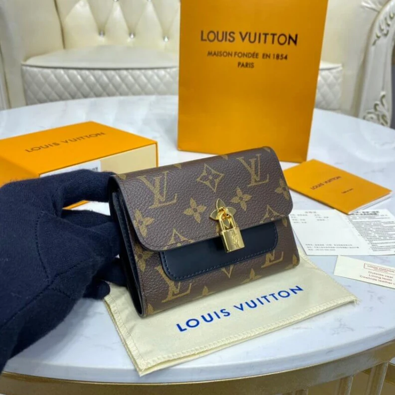 Louis vuitton locations Golden co Louis Vuitton Flower Compact Wallet Black