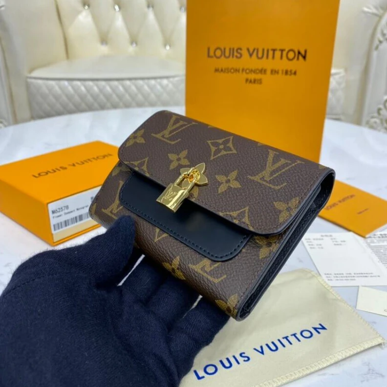 Louis vuitton locations Golden co Louis Vuitton Flower Compact Wallet Black