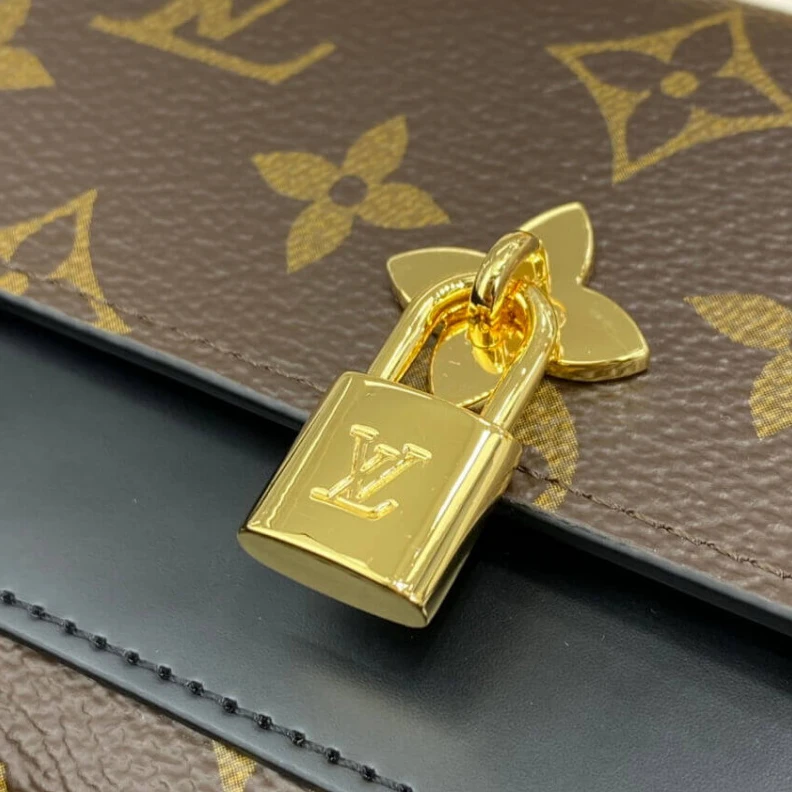 Louis vuitton locations Golden co Louis Vuitton Flower Compact Wallet Black