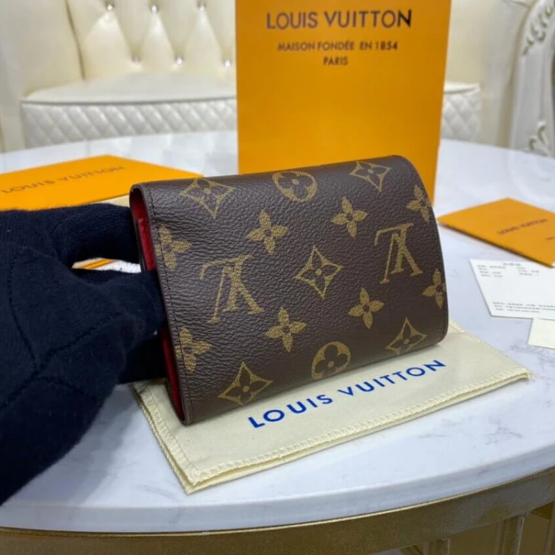 Mythick.ru Monogram Louis Vuitton Flower Compact Wallet Red