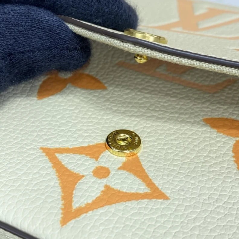 Lv belts replica Inside fl Louis Vuitton Félicie Pochette Cream   Saffron