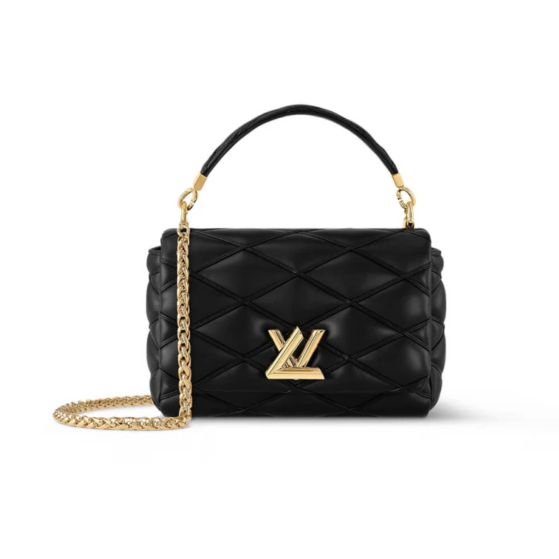 Cowhidele Louis Vuitton GO-14 MM Bag Black