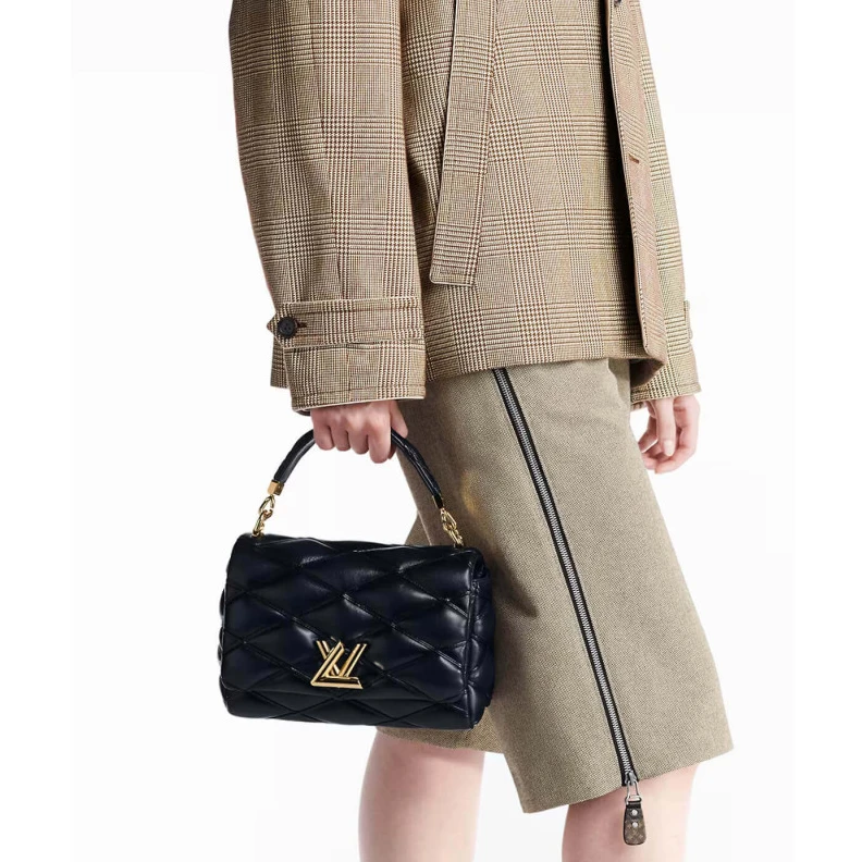 Lv belts replica 23 x 16 x Louis Vuitton GO-14 MM Bag Navy Blue