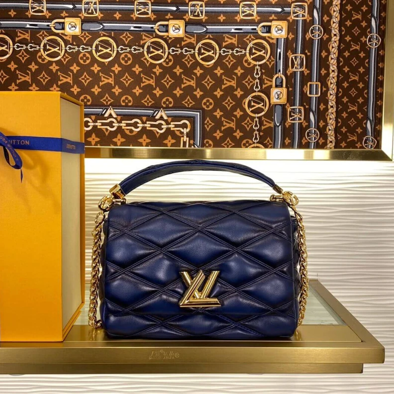 Lv belts replica 23 x 16 x Louis Vuitton GO-14 MM Bag Navy Blue