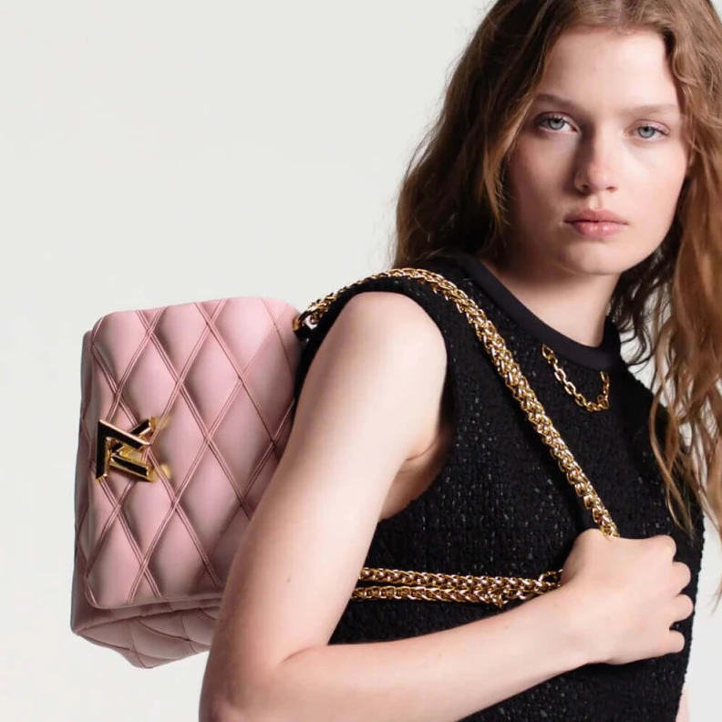 Mythick.ru Flap with Louis Vuitton GO-14 MM Bag Rosabella Pink
