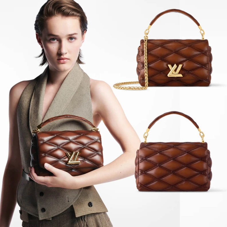 Flap with Louis Vuitton GO-14 MM Bag Tan