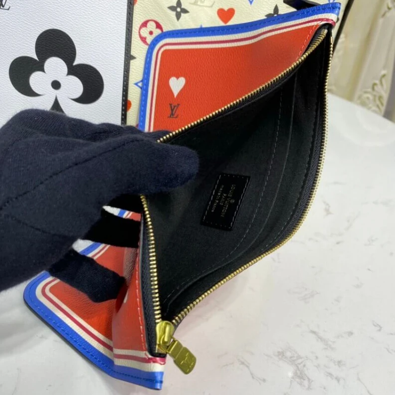 Replica bags lv Outside f Louis Vuitton Game On Neverfull MM White