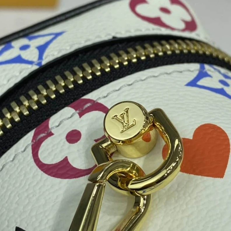 Replica bags lv Key bell Louis Vuitton Game On Vanity PM White