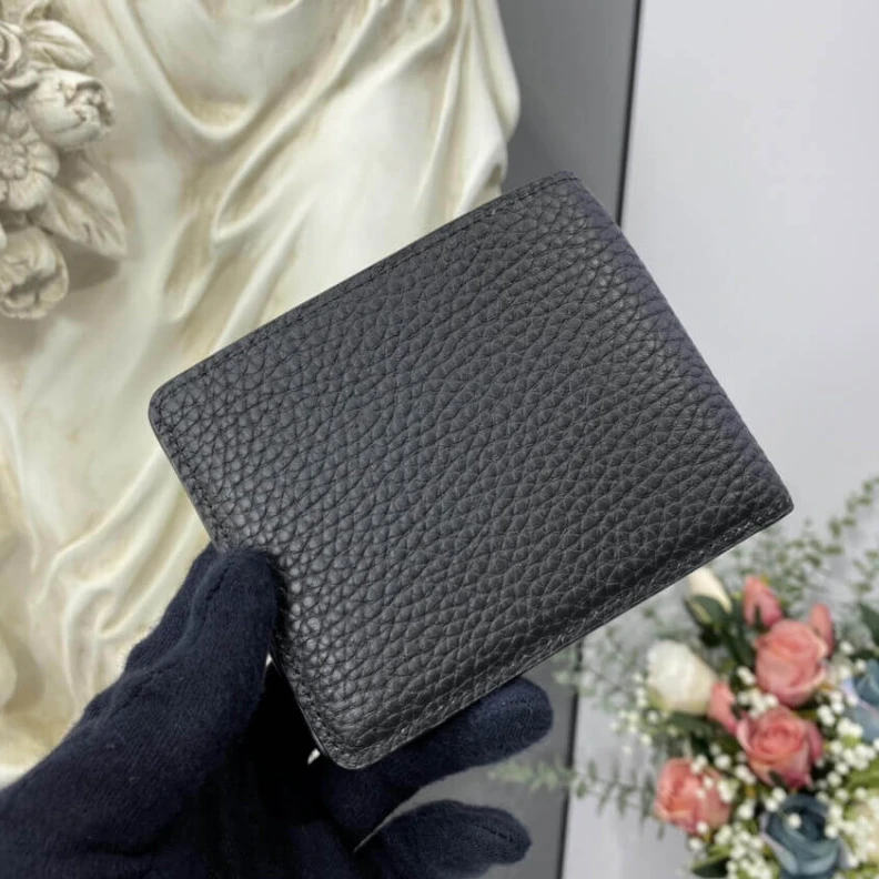 Replica bag Black gra Louis Vuitton Grained Calf Leather Multiple Wallet