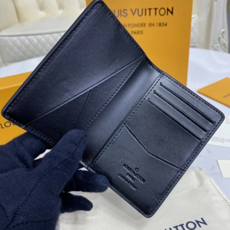 Top lv Outside f Louis Vuitton Grained Calf Leather Pocket Organizer