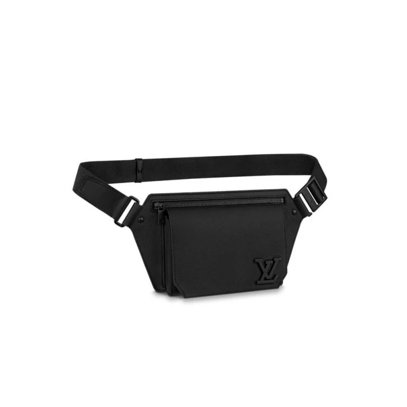 Black har Louis Vuitton Grained Calf Leather Slingbag