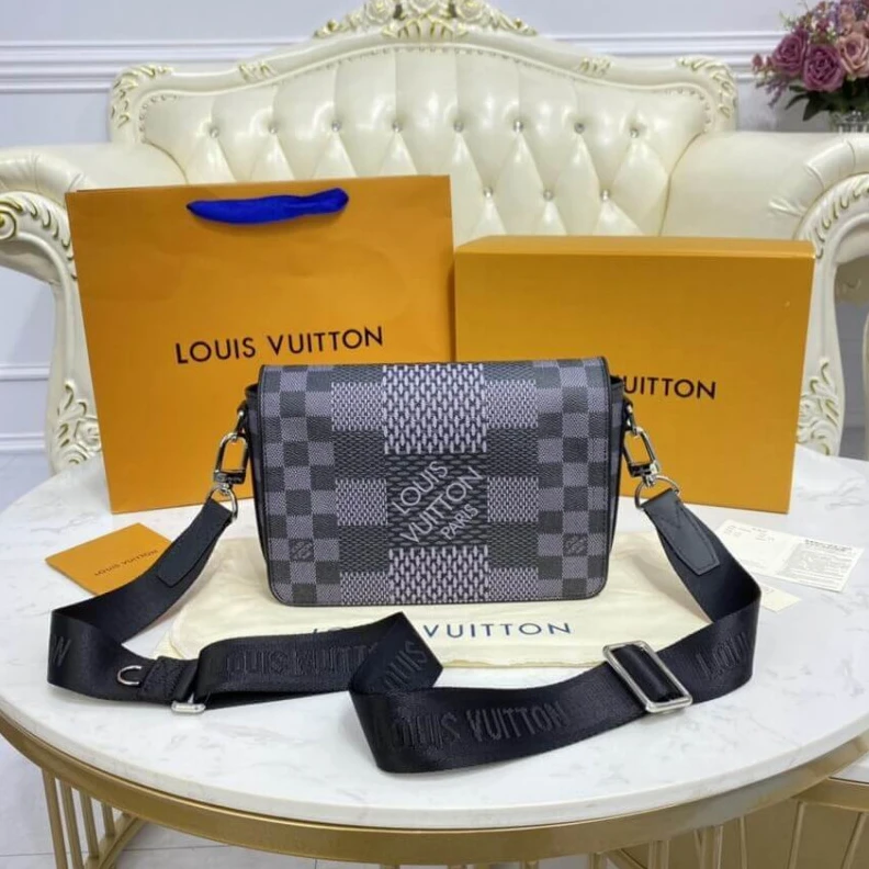 Replica bags lv Dring on Louis Vuitton Gray Damier Graphite Studio Messenger