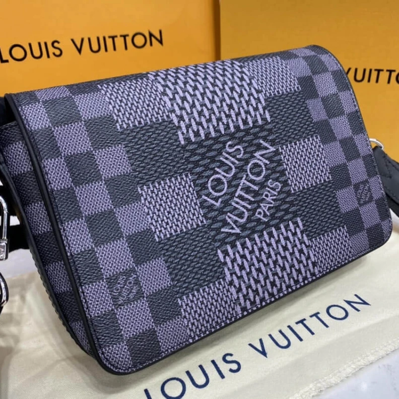 Replica bags lv Dring on Louis Vuitton Gray Damier Graphite Studio Messenger
