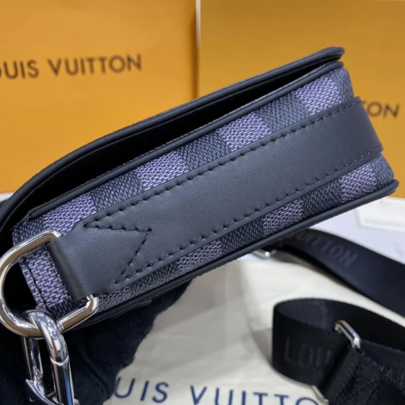 Replica bags lv Dring on Louis Vuitton Gray Damier Graphite Studio Messenger