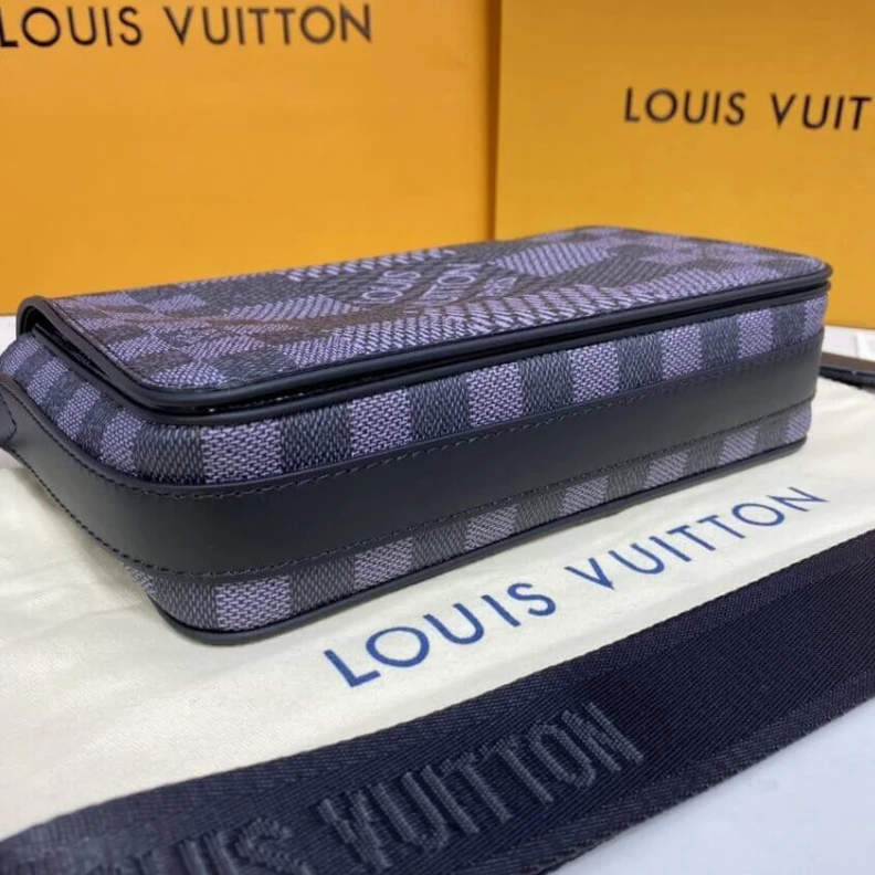 Replica bags lv Dring on Louis Vuitton Gray Damier Graphite Studio Messenger