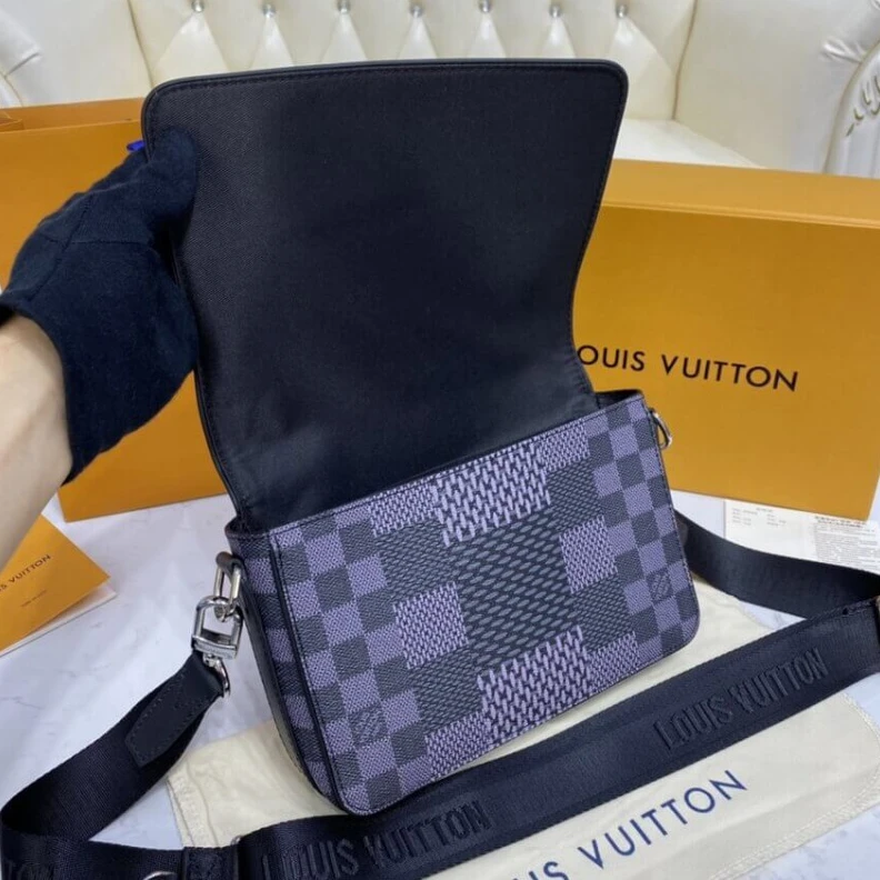 Replica bags lv Dring on Louis Vuitton Gray Damier Graphite Studio Messenger