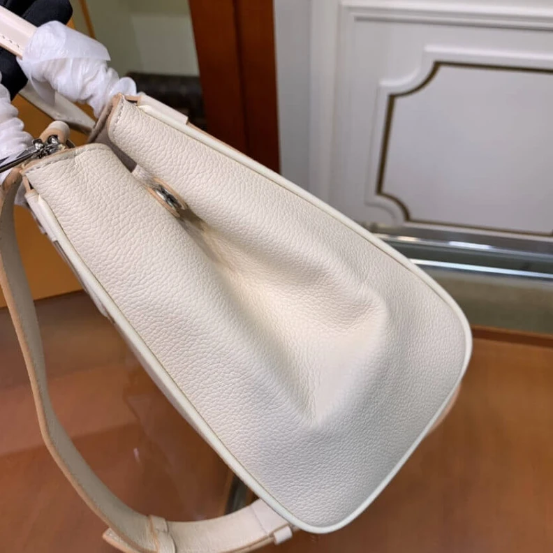 Lv belts replica Inside fl Louis Vuitton Grenelle Tote PM Beige
