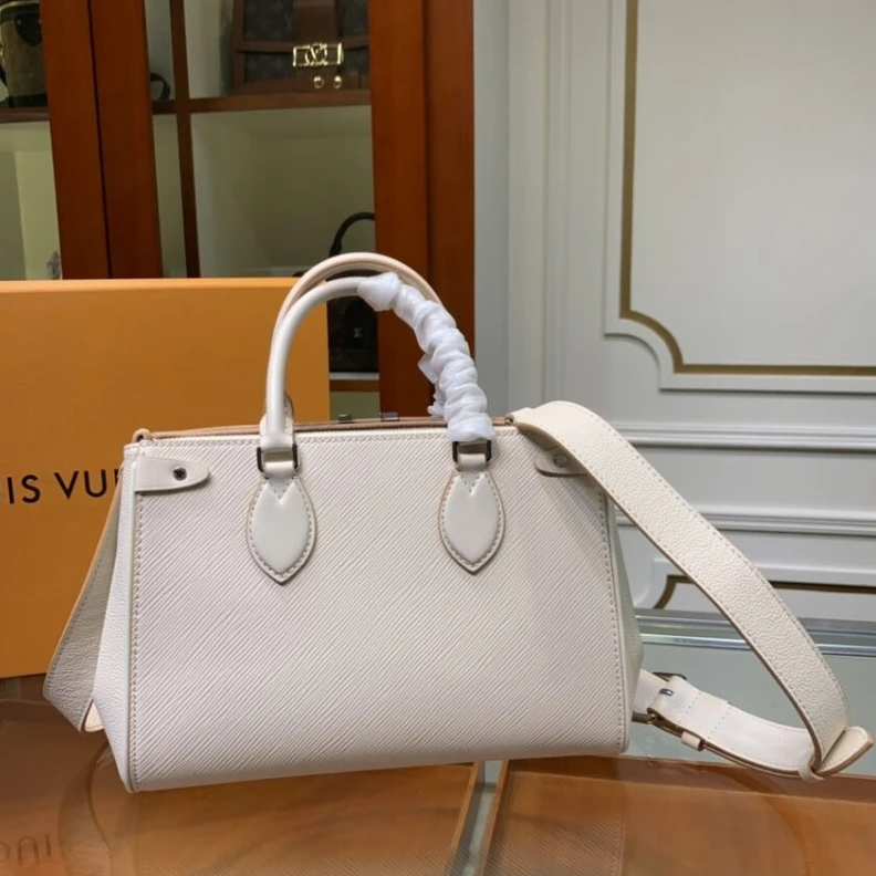 Lv belts replica Inside fl Louis Vuitton Grenelle Tote PM Beige
