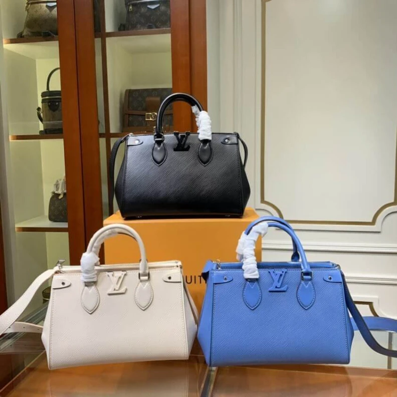 Replica bags Handle: D Louis Vuitton Grenelle Tote PM Blue