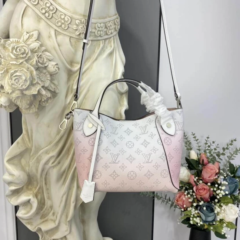 Replica bags Strap: Re Louis Vuitton Hina PM Gradient Pink Mahina Leather