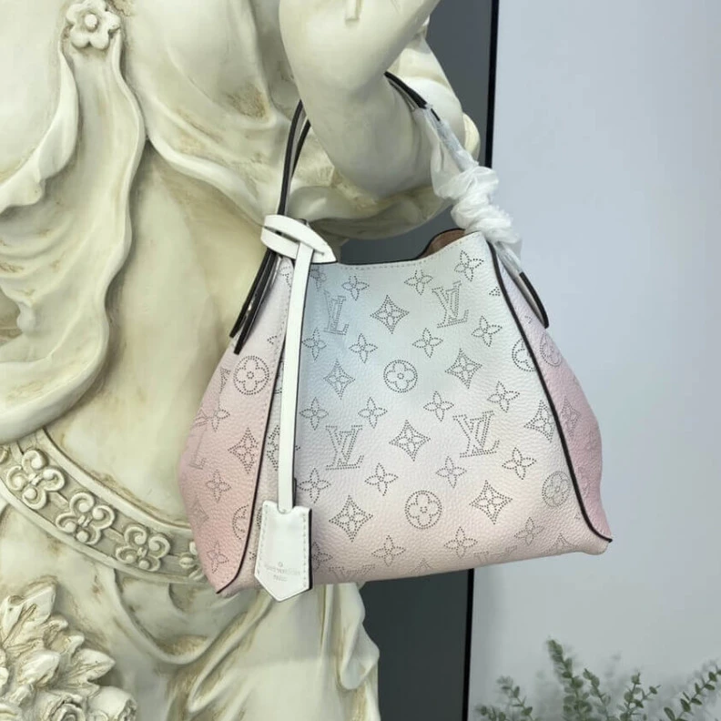 Replica bags Strap: Re Louis Vuitton Hina PM Gradient Pink Mahina Leather