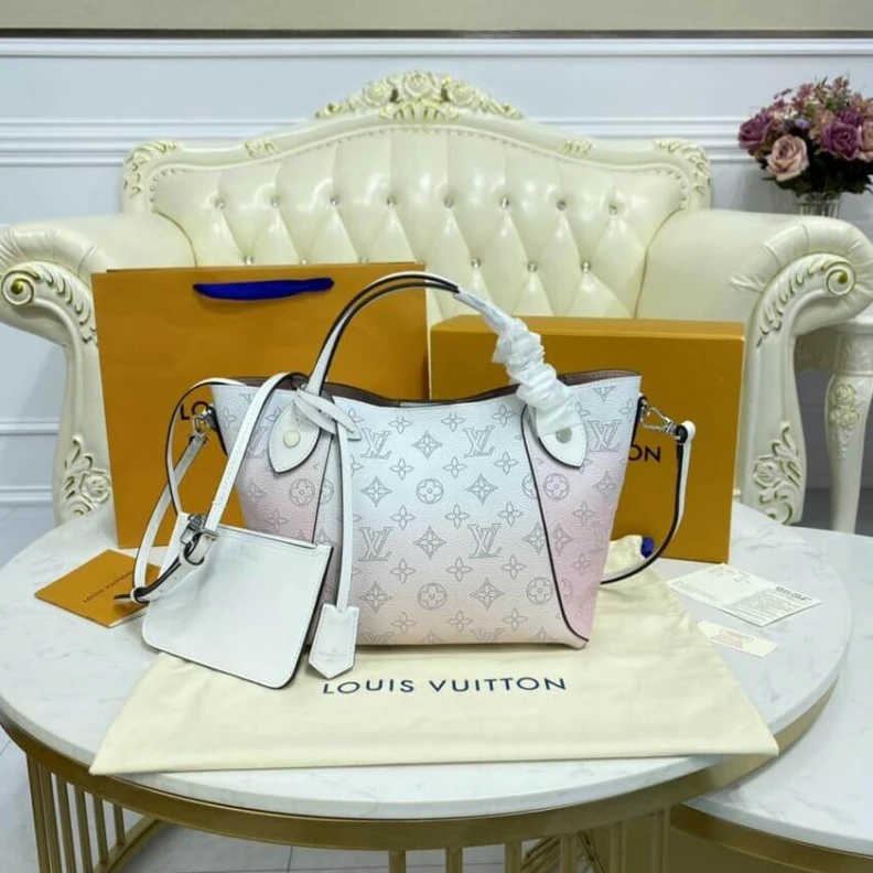 Replica bags Strap: Re Louis Vuitton Hina PM Gradient Pink Mahina Leather
