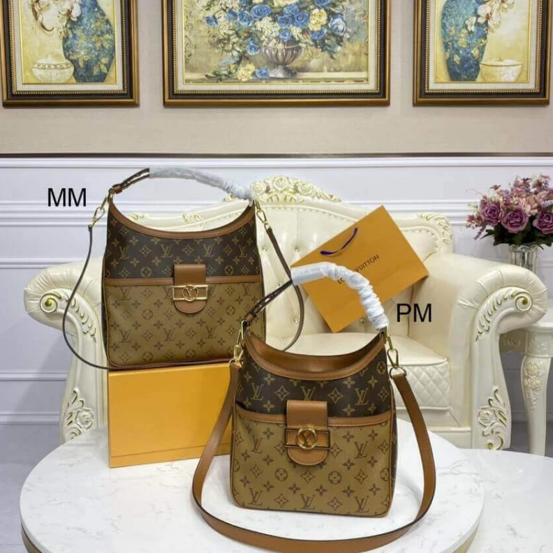 Replica bags Textile l LV Hobo Dauphine PM