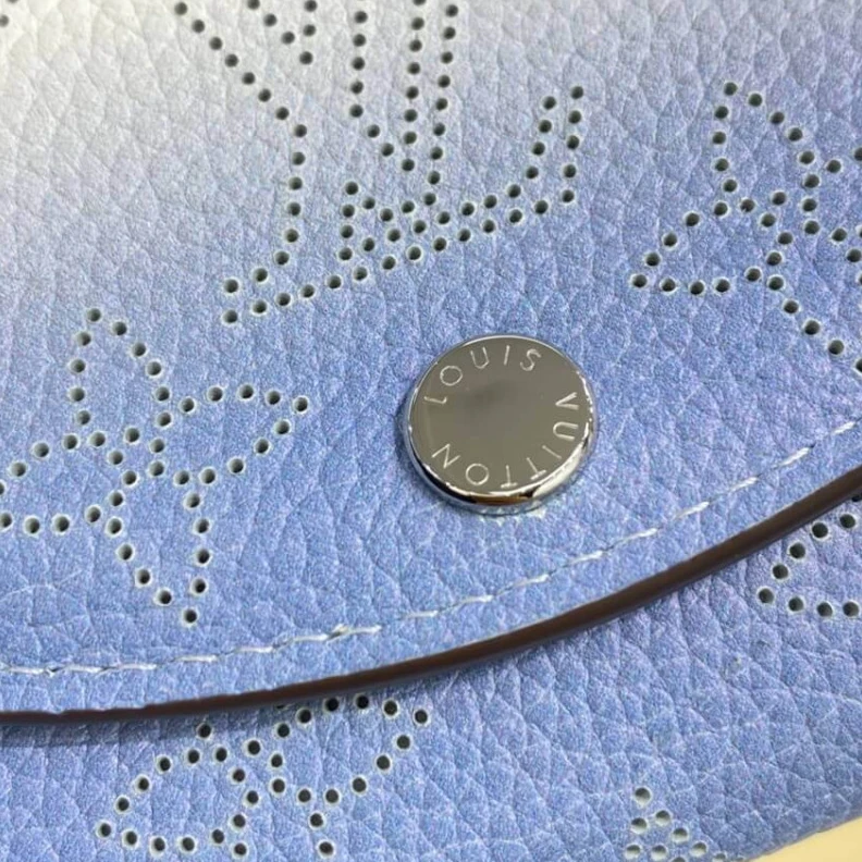 Replica bag Zipped co Louis Vuitton Iris XS Wallet in Blue Gradient Mahina Perforated Leather