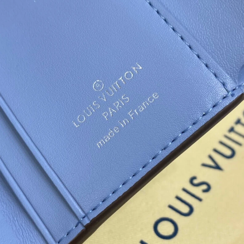 Replica bag Zipped co Louis Vuitton Iris XS Wallet in Blue Gradient Mahina Perforated Leather