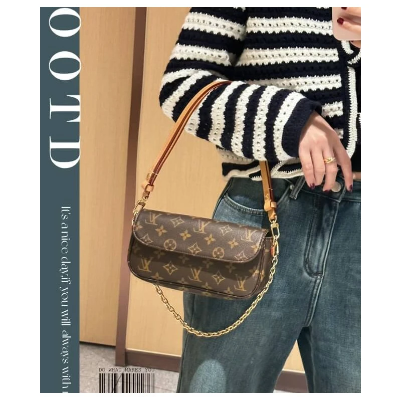 Lv belts replica Goldcolou Louis Vuitton Ivy Wallet On Chain Bag