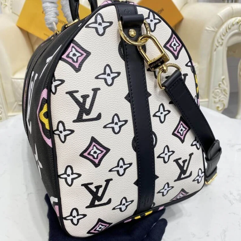 Louis vuitton locations Cabin siz Louis Vuitton Keepall Bandouliere 45 Black